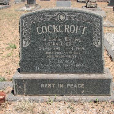 COCKCROFT Gerald Eric 1895-1949 &amp; Stella May 1895-1996