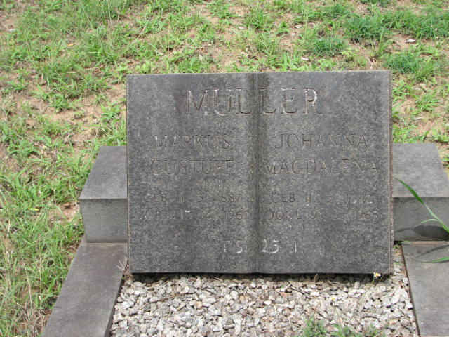 MULLER Markus Gustuff 1887-1962 &amp; Johanna Magdalena ?-1965