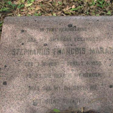 MARAIS Stephanus Francois 1887-1959
