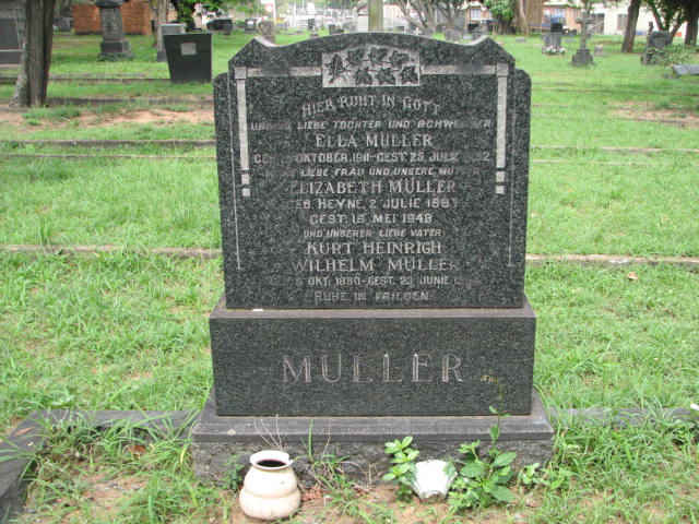 MÜLLER Kurt Heinrich Wilhelm 1880-? &amp; Elizabeth HEYNE 1881-1948 :: MÜLLER Ella 1911-19?2