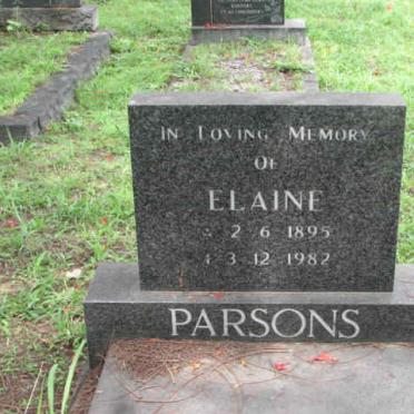 PARSONS Elaine 1895-1982