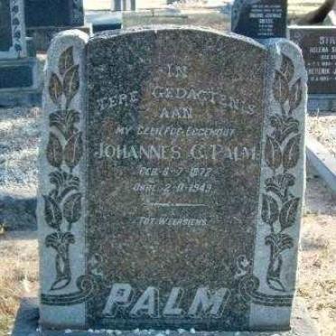 PALM Johannes C.  1877-1949