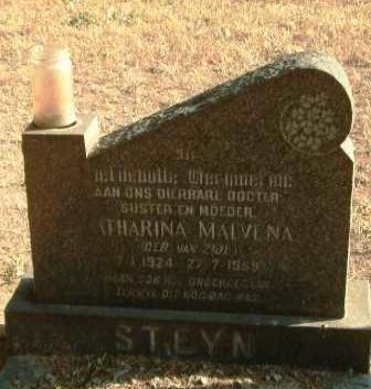 STEYN Catharina Malvena nee VAN ZIJL 1924-195?