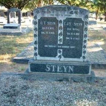 STEYN O.T. ??-?? &amp; E.J.S. ??-??