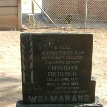 WOLMARANS Christiaan Frederick 1910-1959