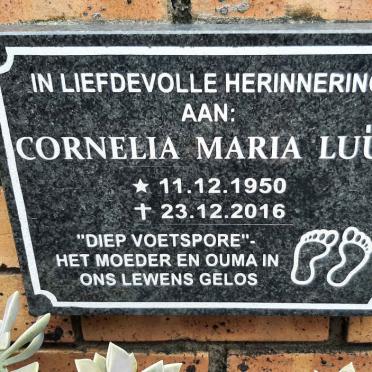 LUÜS Cornelia Maria 1950-2016