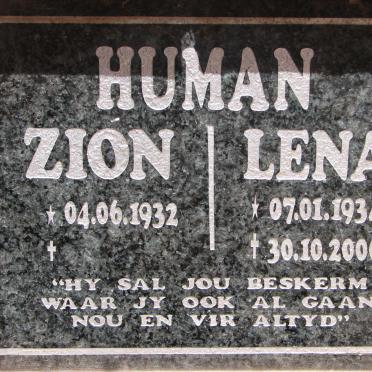 HUMAN Zion 1932- &amp; Lena 1934-2006