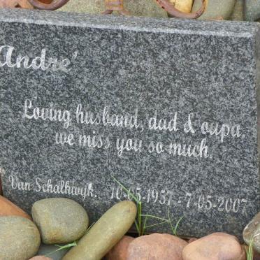 SCHALKWYK André, van 1957-2007