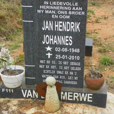 MERWE Jan Hendrik Johannes, van der 1948-2010