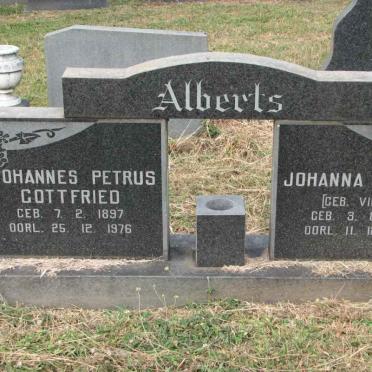 ALBERTS Johannes Petrus Gottfried 1897-1976 &amp; Johanna Adriana VILJOEN 1907-1976