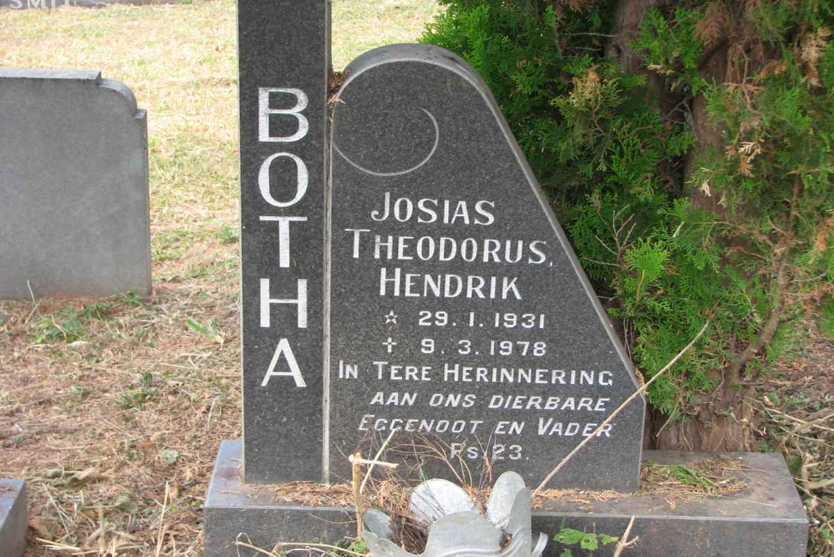 BOTHA Josias Theodorus Hendrik 1931-1978