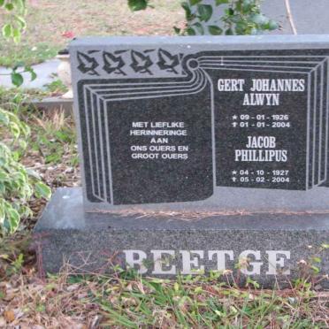 BEETGE Gert Johannes Alwyn 1926-2004 :: BEETGE Jacob Phillipus 1927-2004