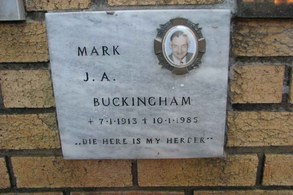 BUCKINGHAM Mark J.A. 1913-1985