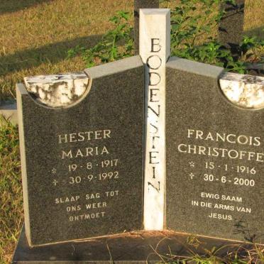 BODENSTEIN Francois Christoffel 1916-2000 &amp; Hester Maria 1917-1992
