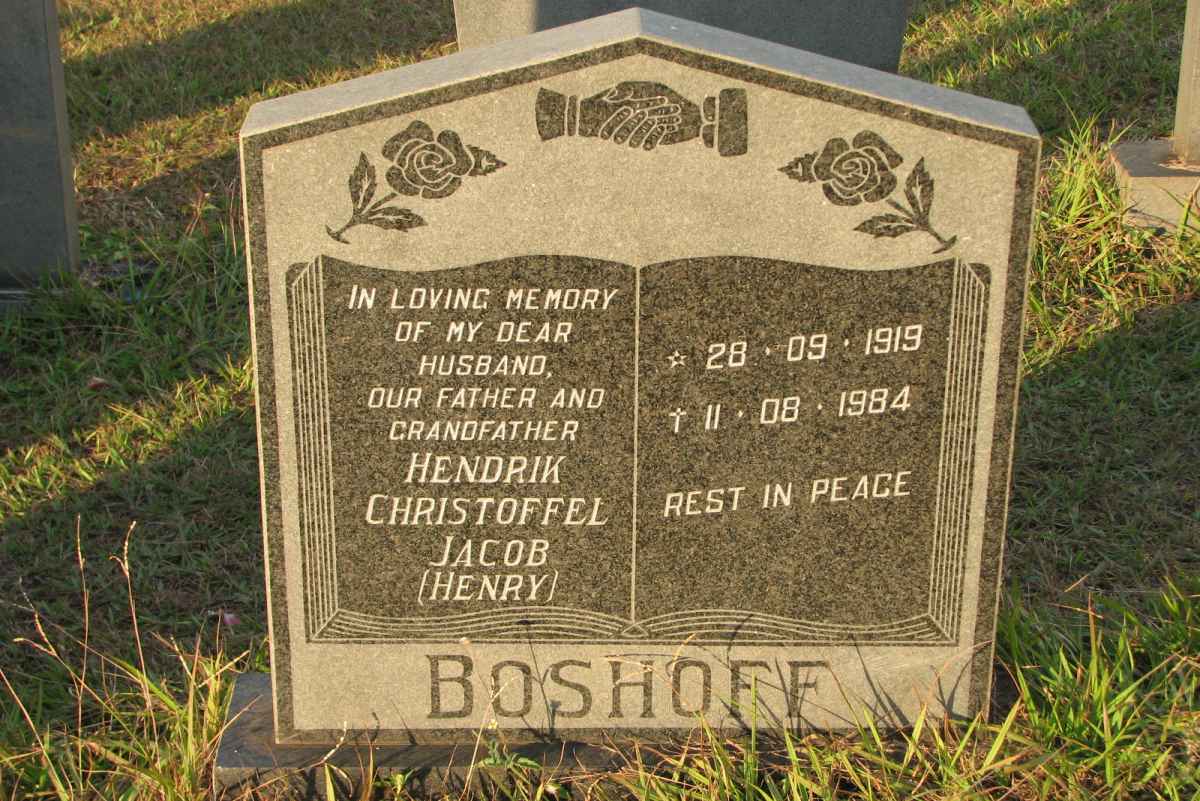 BOSHOFF Hendrik Christoffel Jacob 1919-1984