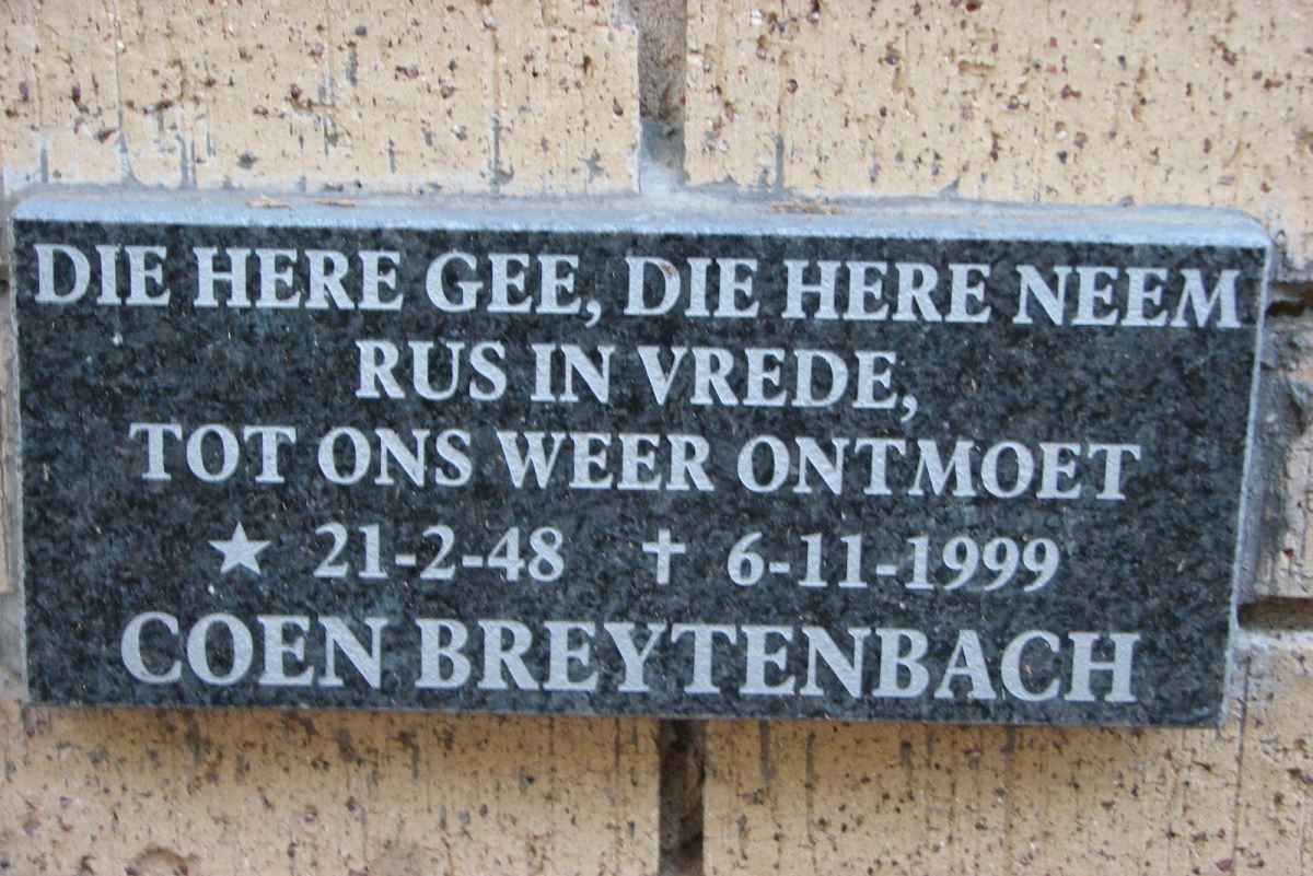 BREYTENBACH Coen 1948-1999