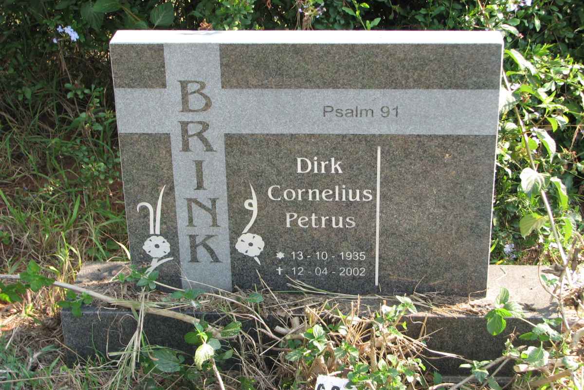 BRINK Dirk Cornelius Petrus 1935-2002