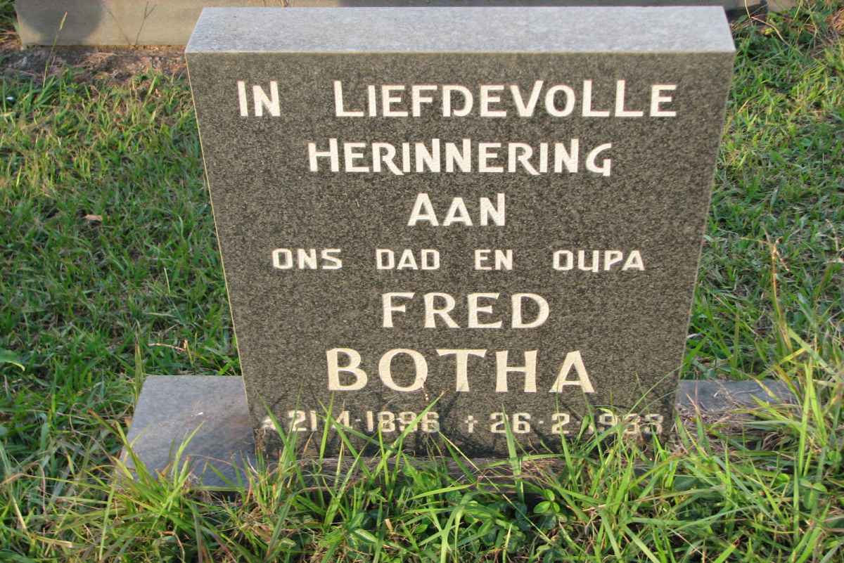 BOTHA Fred 1896-1933