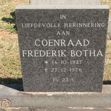 BOTHA Coenraad Frederik 1927-1976