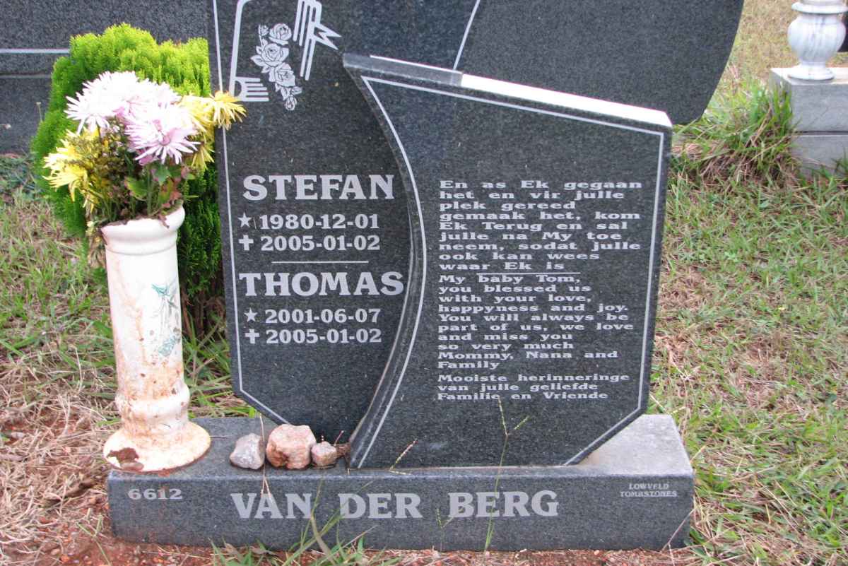 BERG Stefan, van der 1980-2005 :: VAN DER BERG Thomas 2001-2005