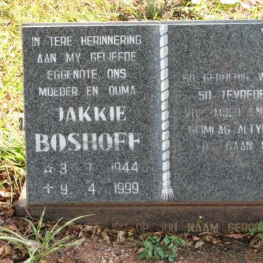 BOSHOFF Jakkie 1944-1999
