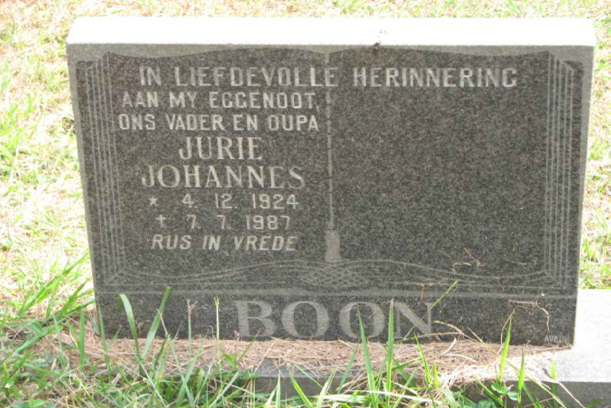 BOON Jurie Johannes 1924-1987