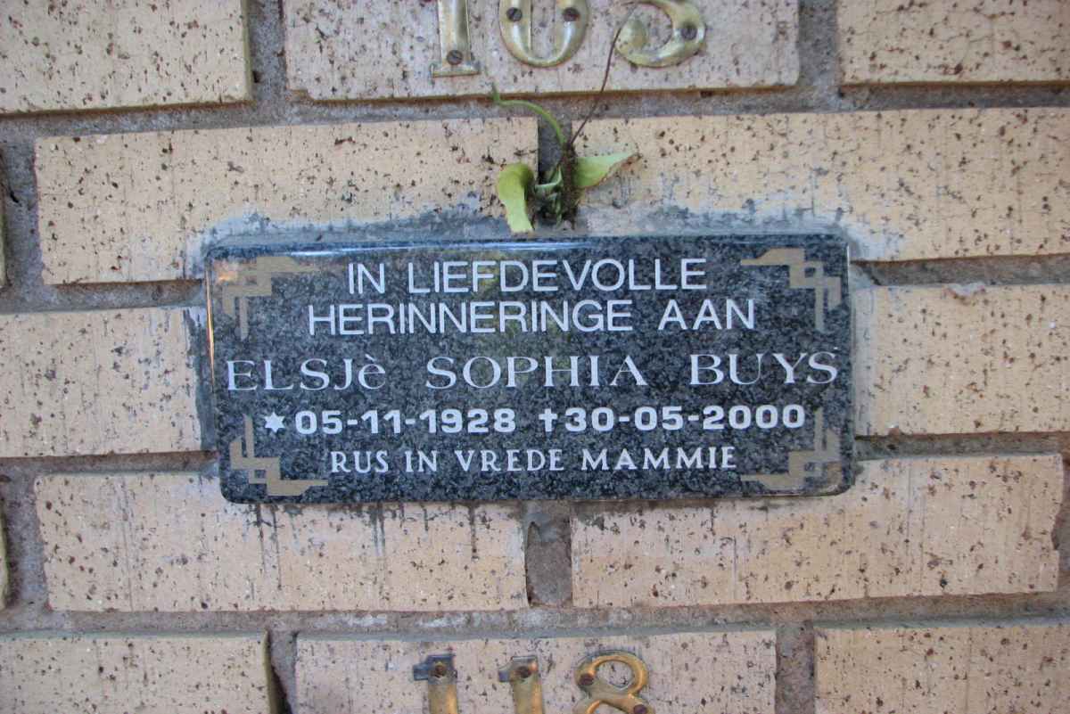 BUYS Elsjé Sophia 1928-2000