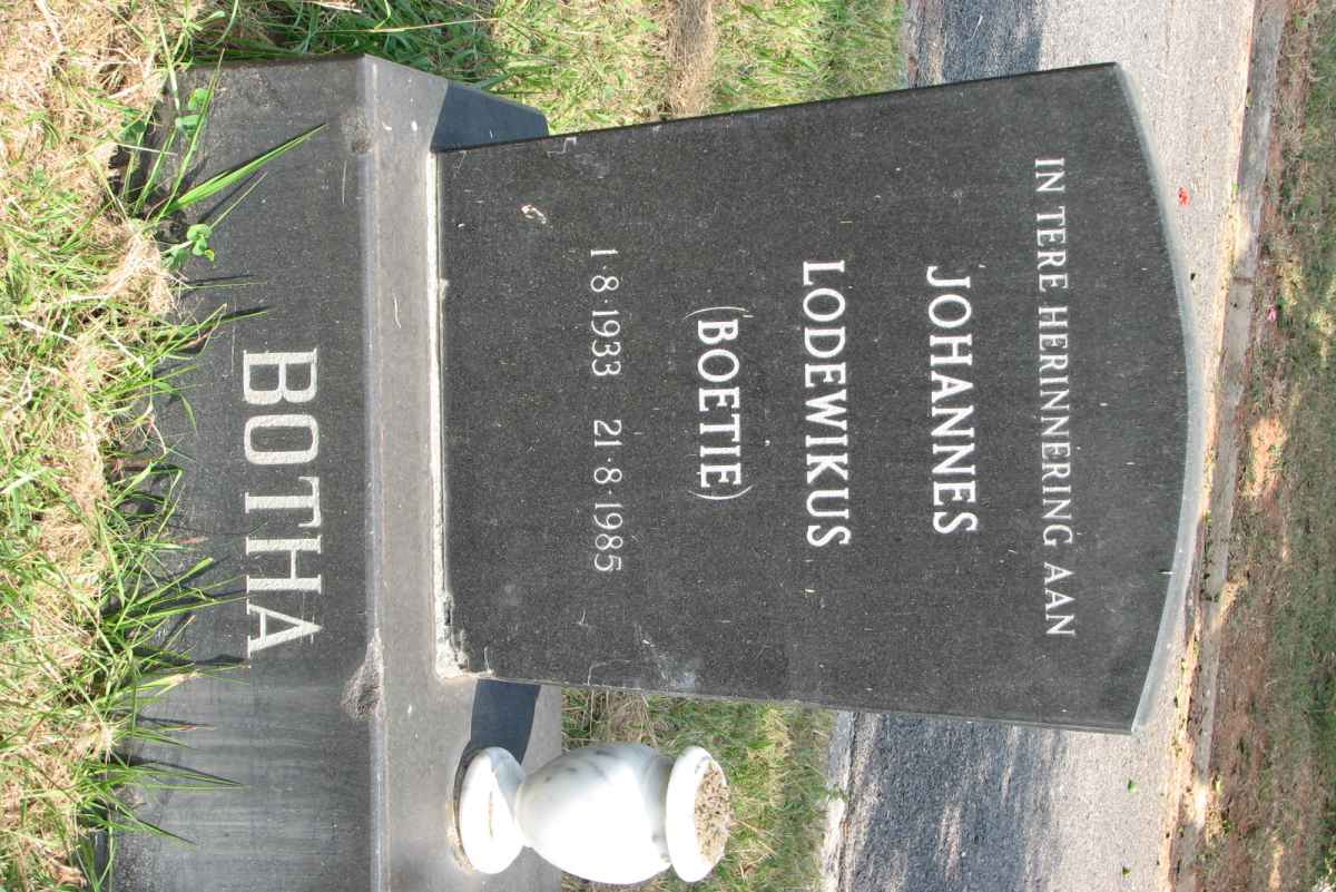 BOTHA Johannes Lodewikus 1933-1985