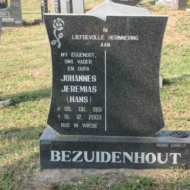 BEZUIDENHOUT Johannes Jeremias 1951-2003