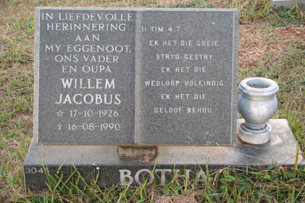 BOTHA Willem Jacobus 1926-1990