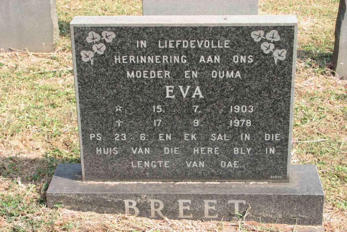 BREET Eva 1903-1978
