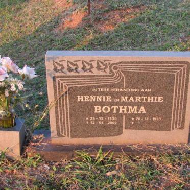 BOTHMA Hennie 1930-2000 &amp; Marthie 1933-