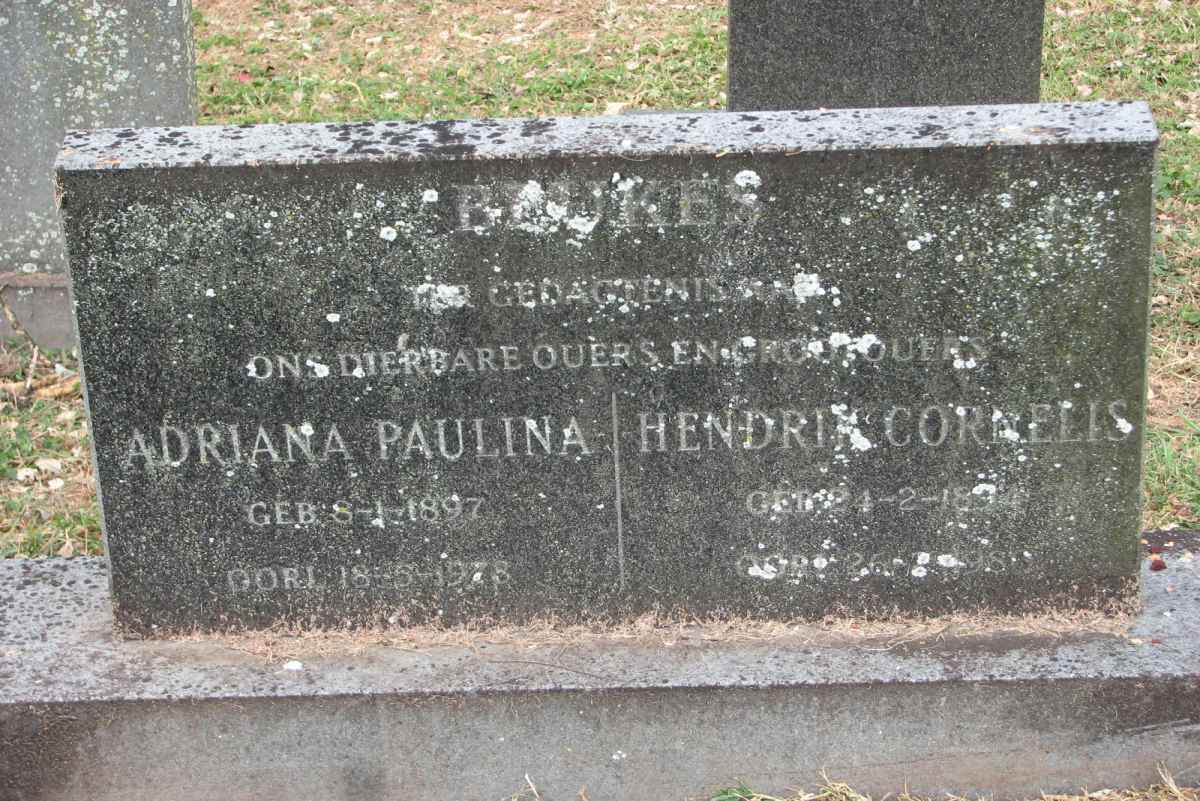BEUKES Hendrik Cornelis 1894-1980 &amp; Adriana Paulina 1897-1978