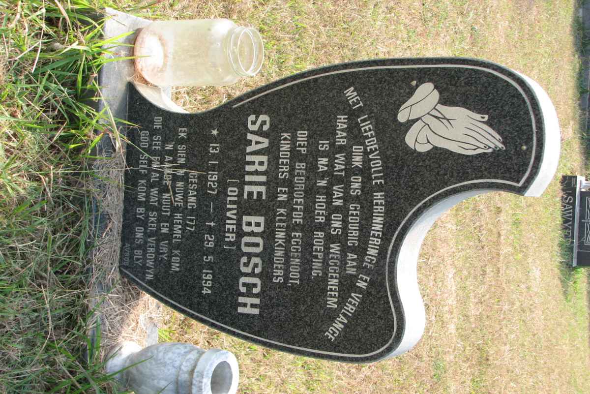 BOSCH Sarie nee OLIVIER 1927-1994