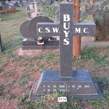 BUYS C.S.W.  1936-2001 &amp; M.C. 1941-
