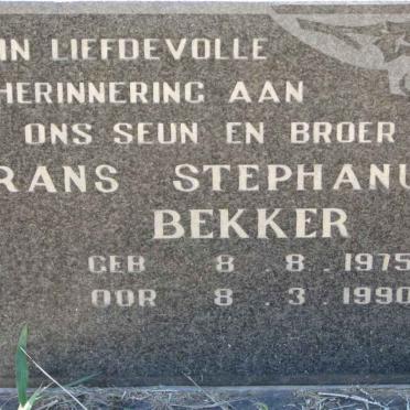 BEKKER Frans Stephanus 1975-1990