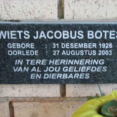 BOTES Wiets Jacobus 1926-2003