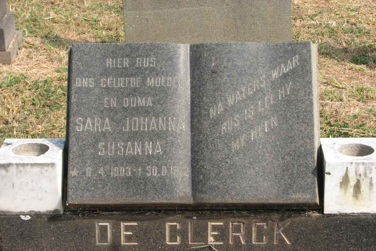 CLERCK Sara Johanna Susanna, de 1903-1972