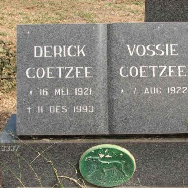 COETZEE Derick 1921-1993 &amp; Vossie 1922-