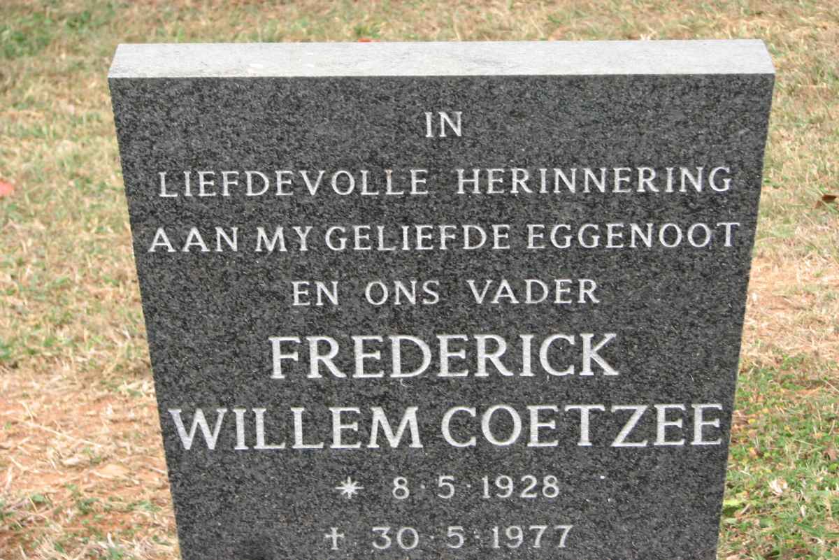 COETZEE Frederick Willem 1928-1977
