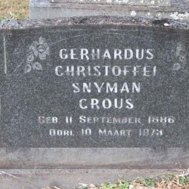 CROUS Gerhardus Christoffel Snyman 1886-1973
