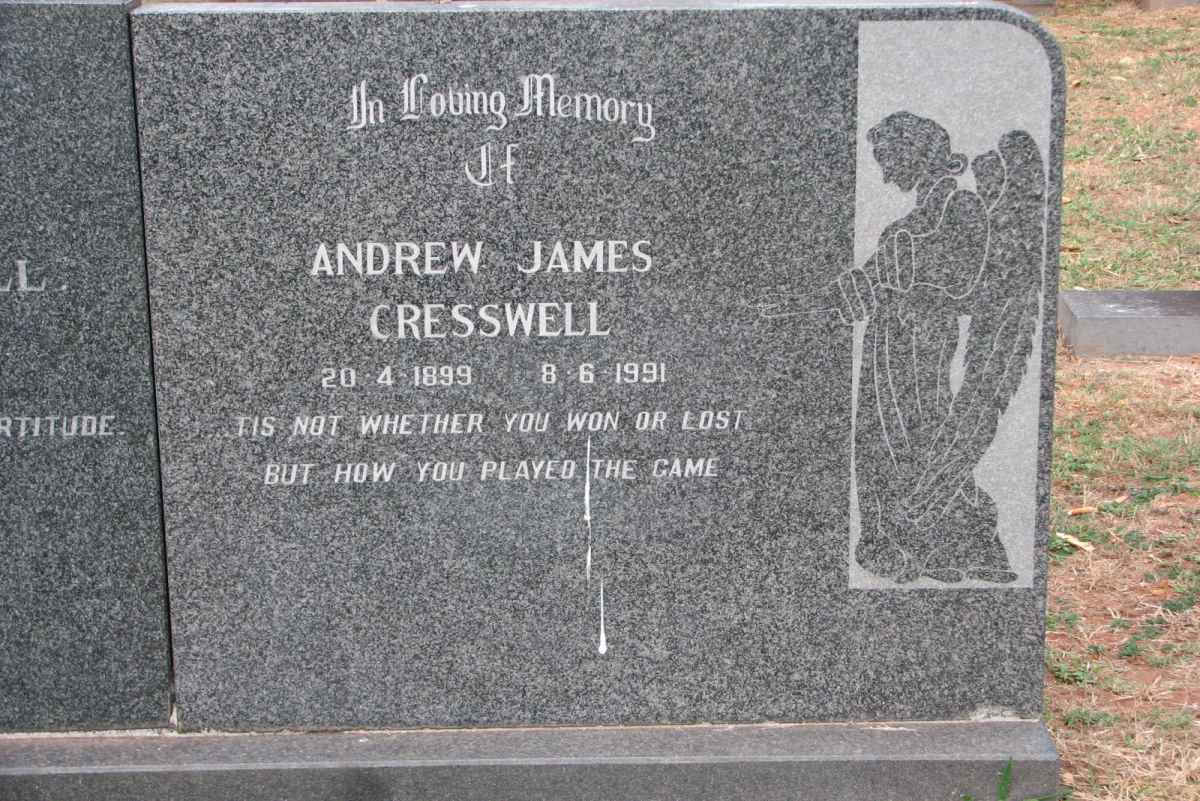 CRESSWELL Andrew James 1899-1991