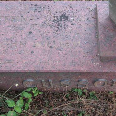 CUSSONS John William 1902-1987 &amp; Stefina Sibella BOSMAN 1907-1985