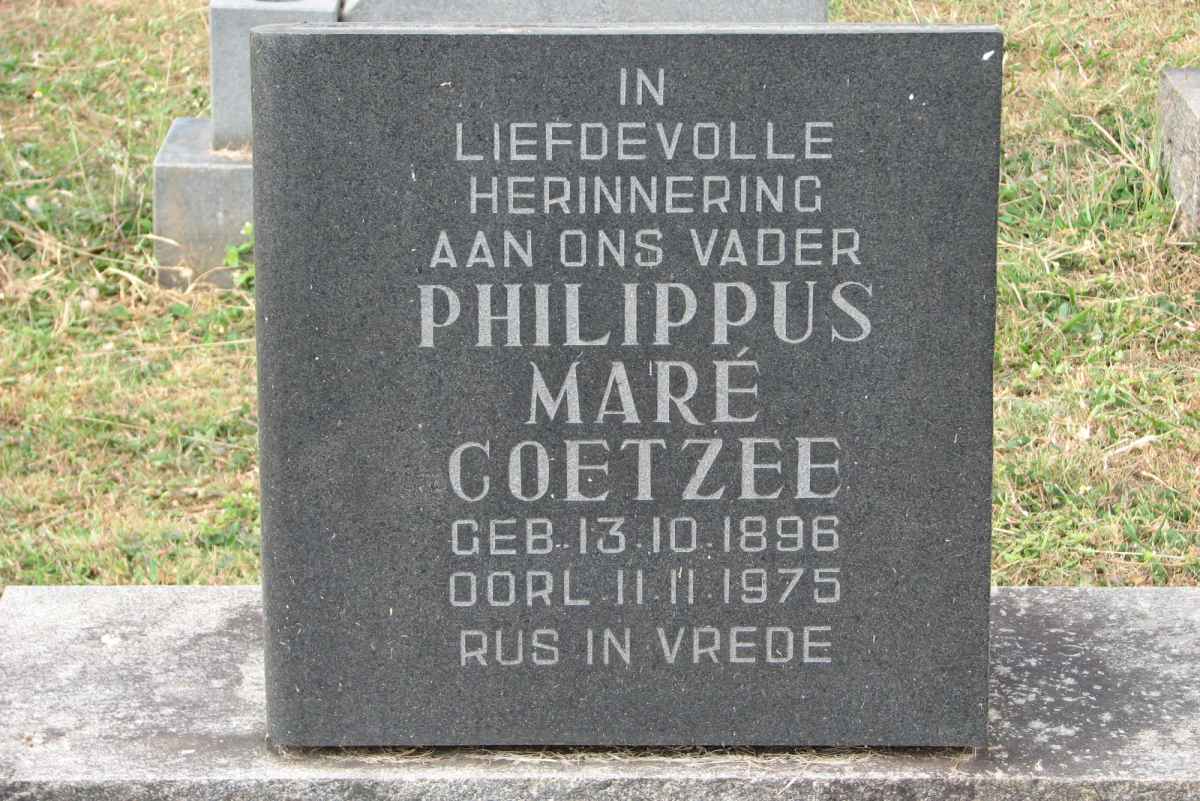 COETZEE Philippus Maré 1896-1975