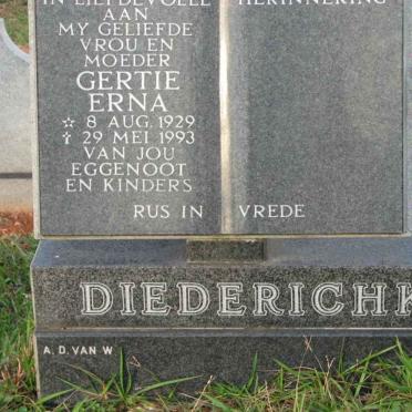 DIEDERICHKS Gertie Erna 1929-1993