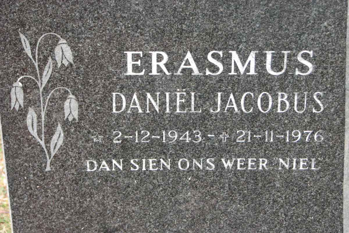 ERASMUS Daniël Jacobus 1943-1976