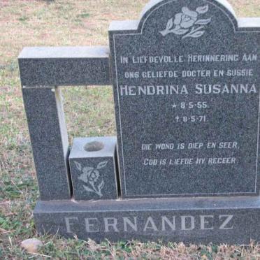 FERNANDEZ Hendrina Susanna 1955-1971