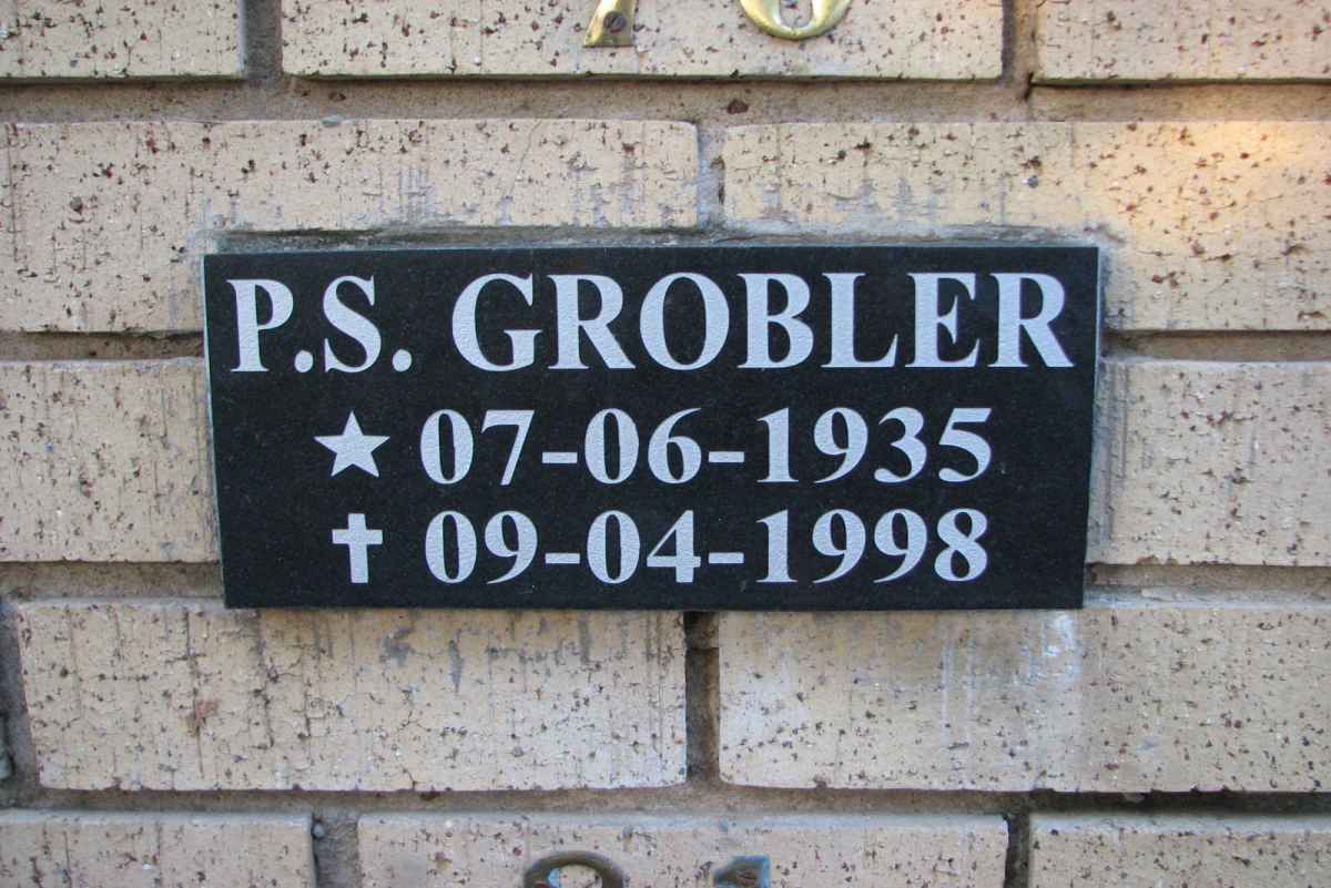 GROBLER P.S. 1935-1998