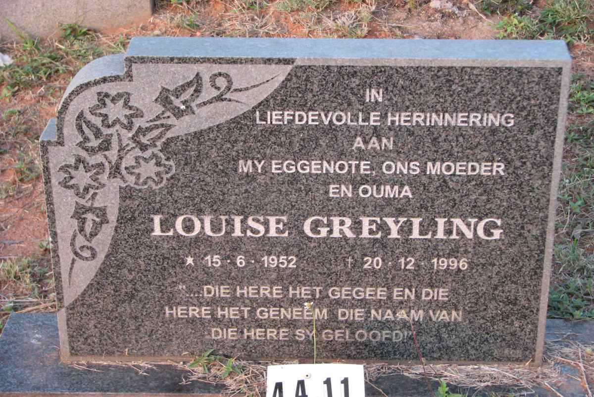 GREYLING Louise 1952-1996