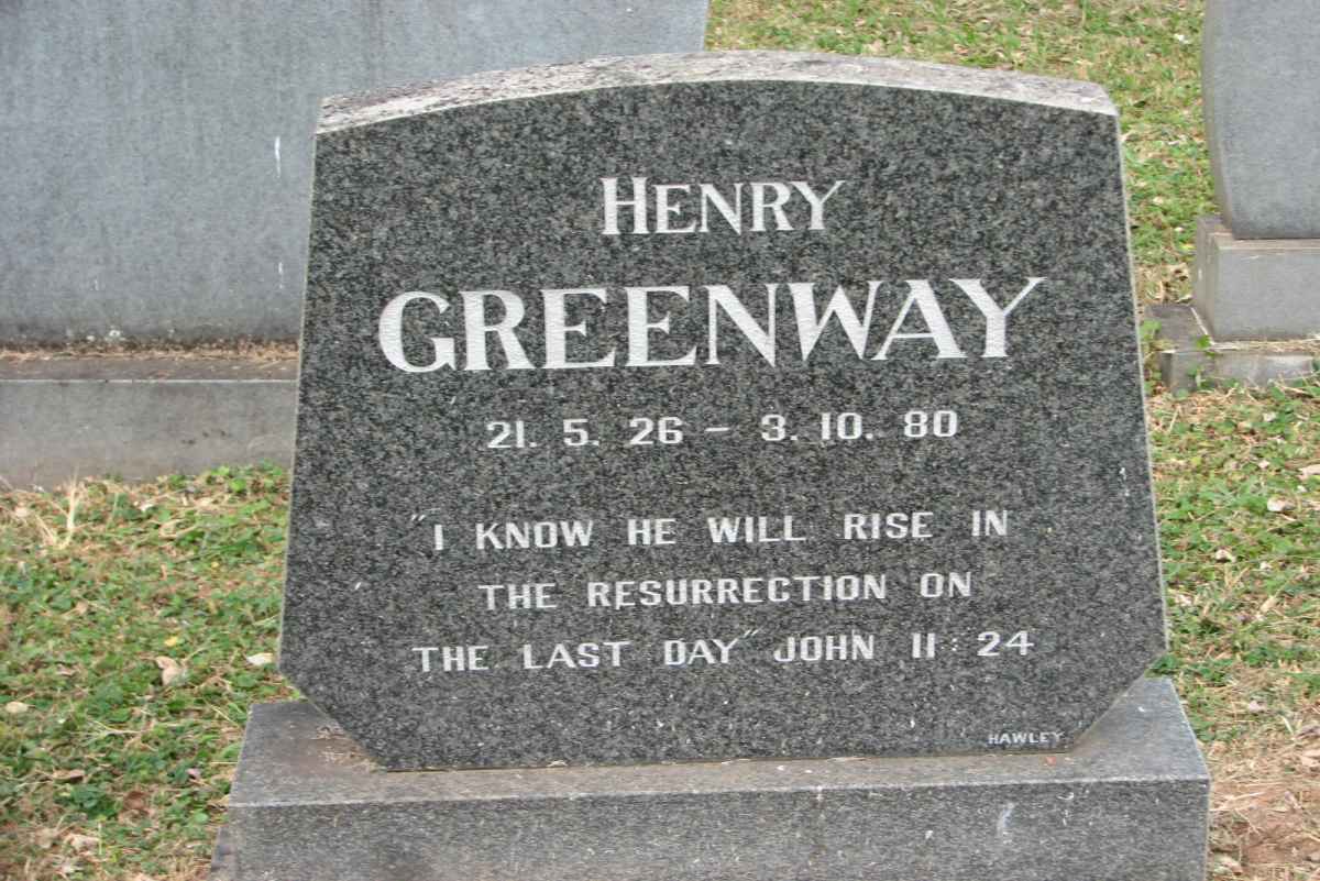 GREENWAY Henry 1926-1980